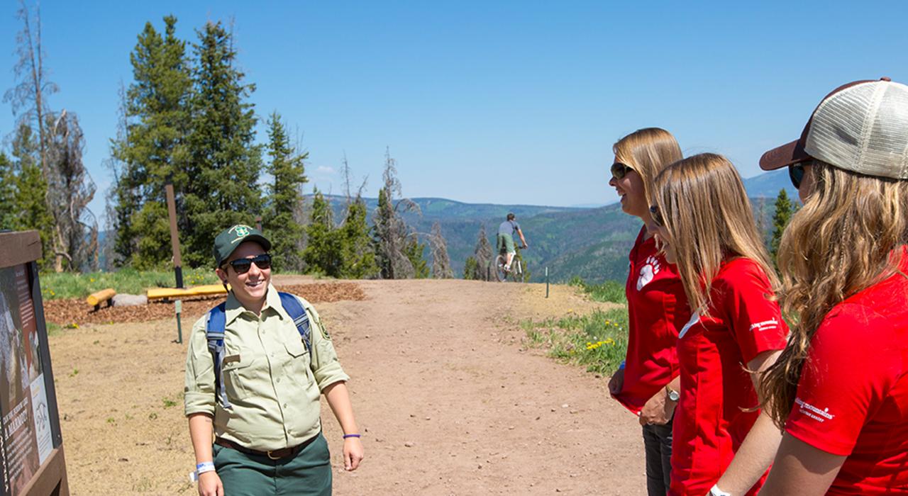 Interaktive Infostation am Vail Mountain, Colorado