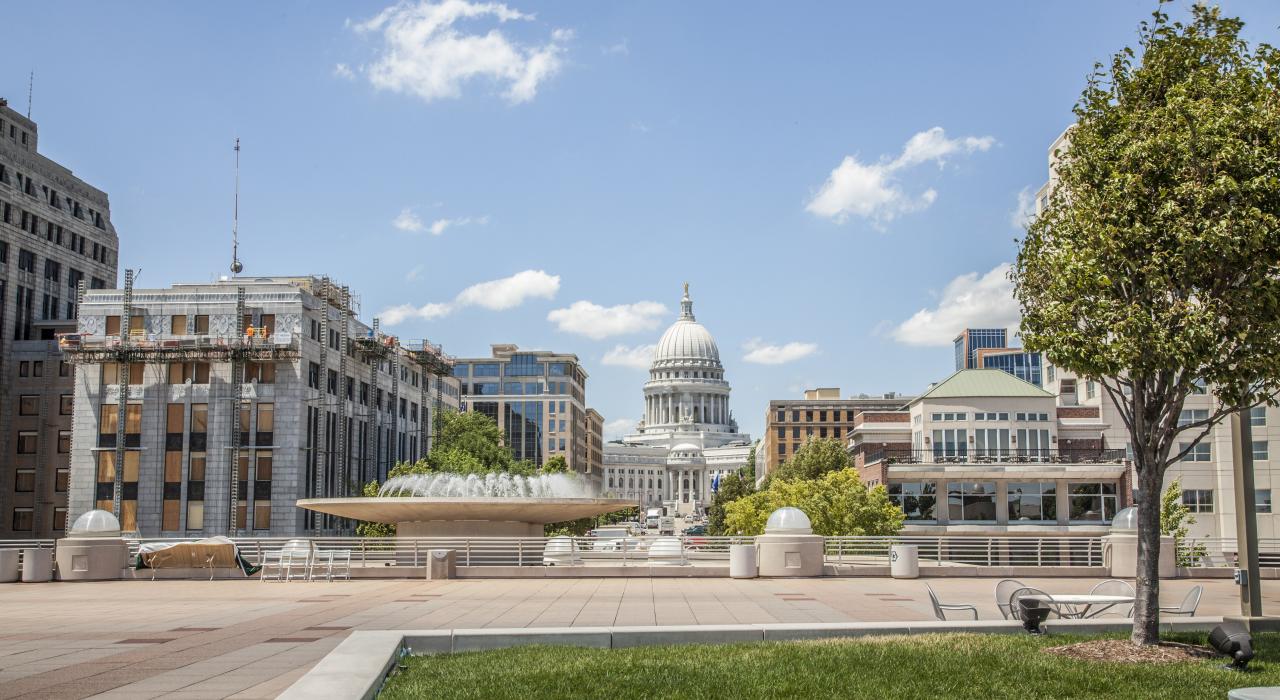 At Monona Terrace, Frank Lloyd Wright-inspired architecture on the lakeshore