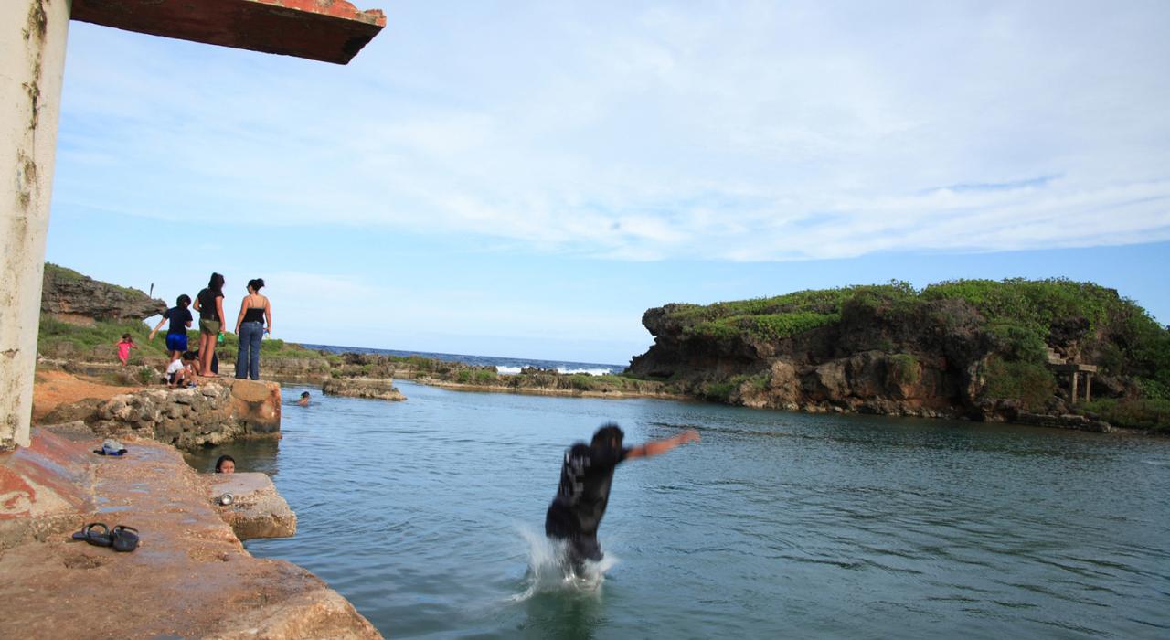Mergulho refrescante