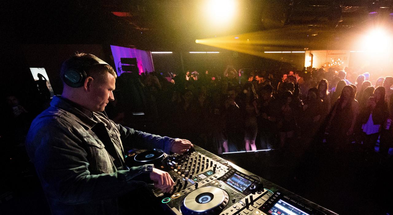 U.S. DJ, record producer and remixer Kaskade showing his EDM skills