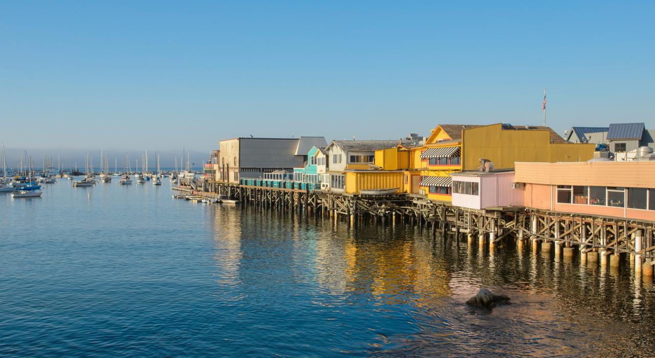 Colorful buildings on the waterfront at Fisherman's Wharf