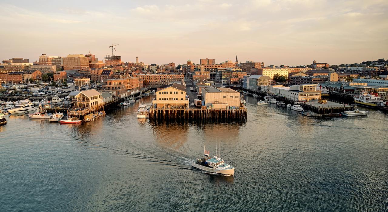 Working waterfront of Portland, Maine