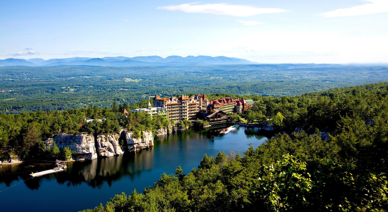 A gorgeous day at Mohonk Mountain House in the Shawangunk Mountains