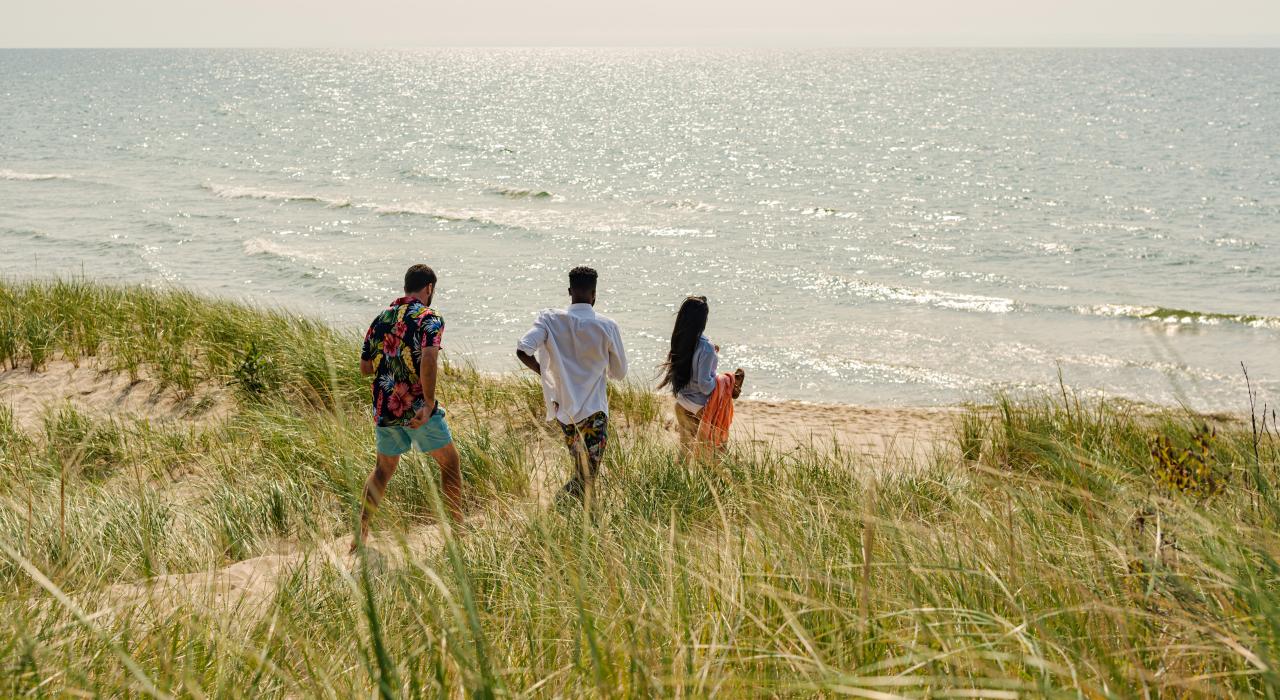 A beautiful day on Lake Michigan at P.J. Hoffmaster State Park