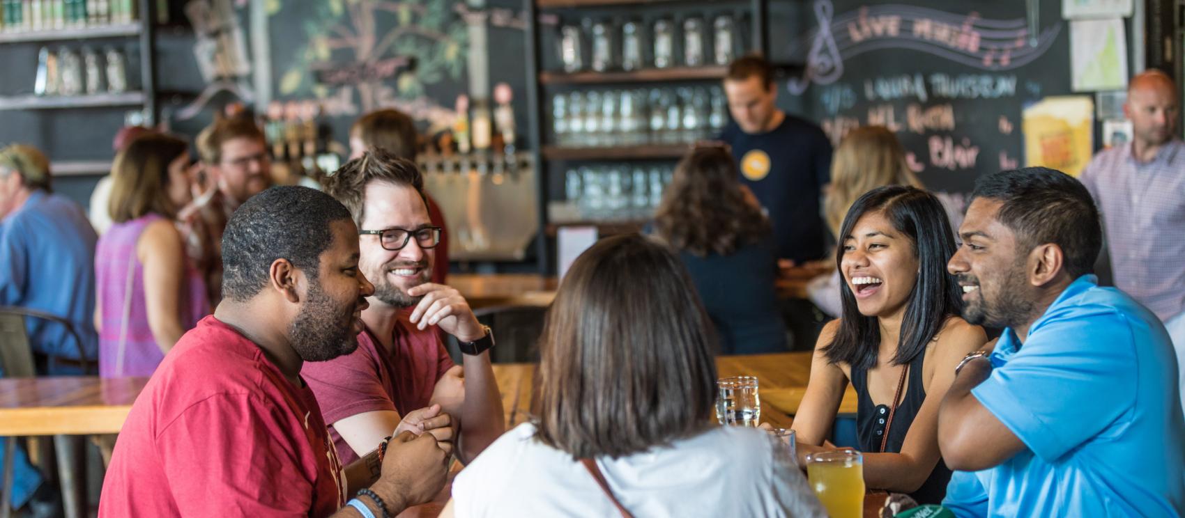 A festive location for craft beer at Birdsong Brewing in Charlotte